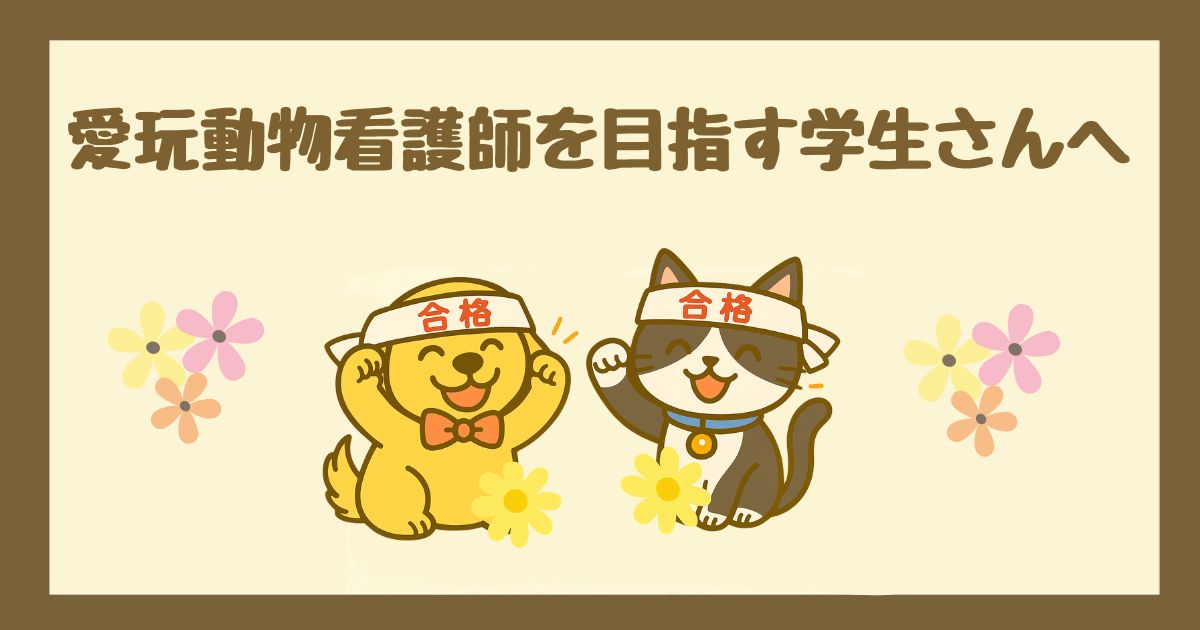 愛玩動物看護師を目指す学生さんへ