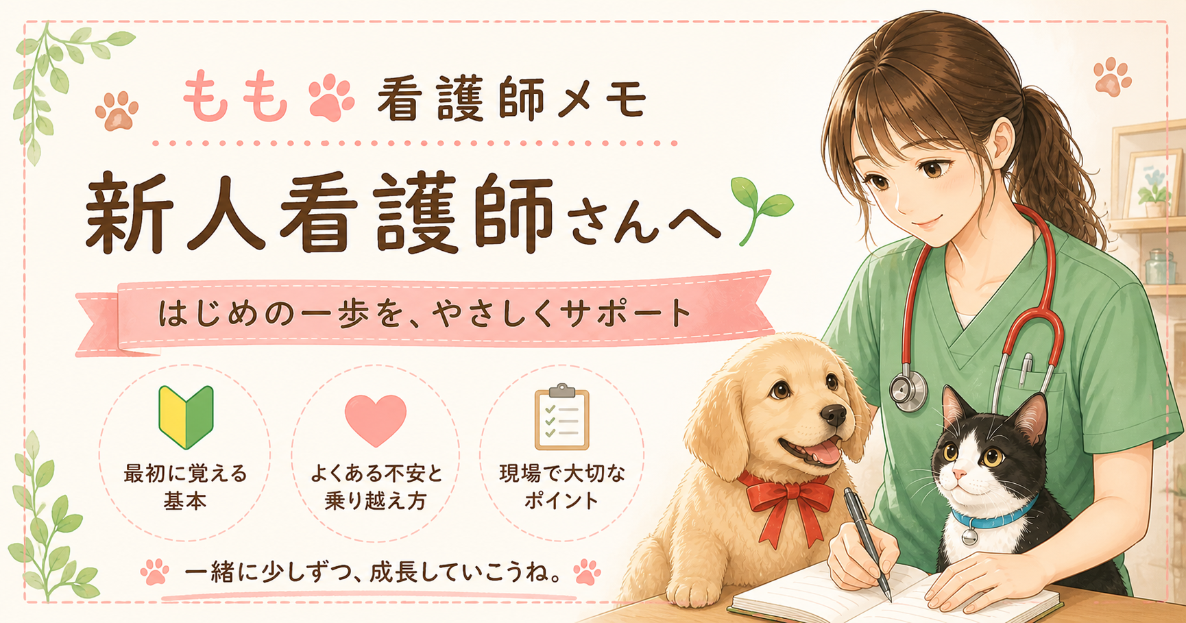 新人動物看護師さんへ｜最初に覚えること・不安解消ガイド【もも看護師メモ】