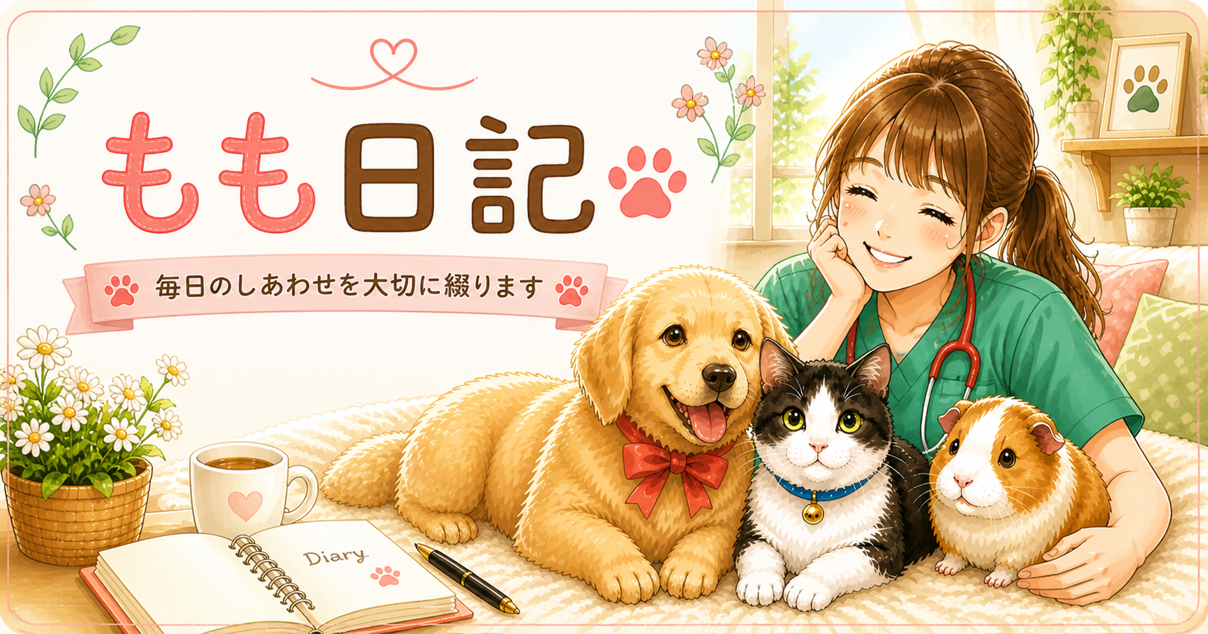 もも日記🐾ペットとの毎日とおでかけの記録｜犬・猫・モルモットとの暮らし